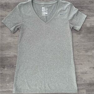 Nike Women's Heather Gray V-Neck Tee